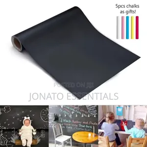 Peel and Stick Blackboard Sticker Wall Chalkboard Roll + 5 Chalks