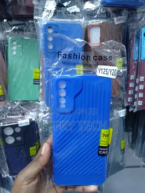 Vivo Y12s and Vivo Y20 Wave/Diagonal Stripe Pattern Case-Blue