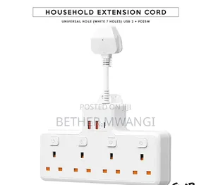 Multi Function Household Extension Socket With 20w Pd Usb C in Kenya
