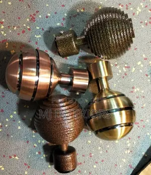 Strong Finials for Curtain Rods for Heavy Curtains and Large Windows