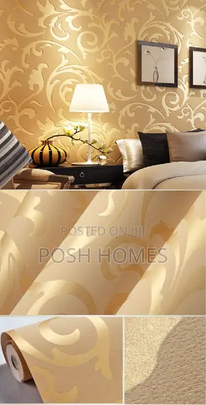 Floral Gold Glue Wallpapers