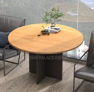 Round Table; Modular Wooden Round Desk for Business Meetings