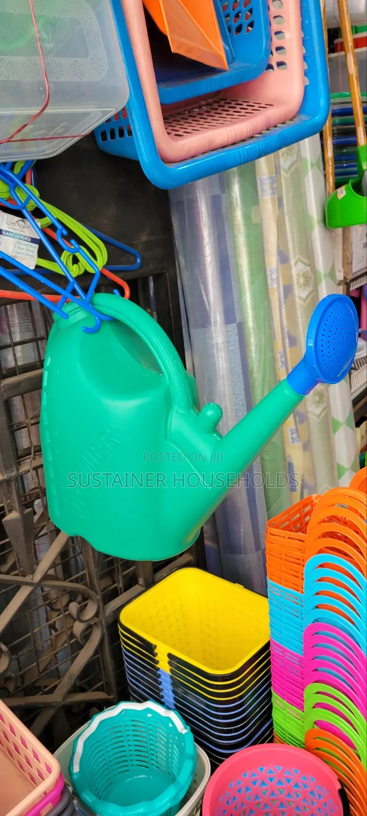 Green Flower Bed Watering Can