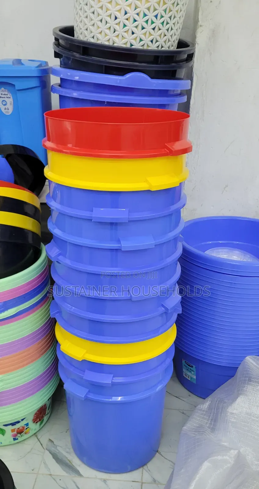 Red,Yellow and Blue Waste Bin
