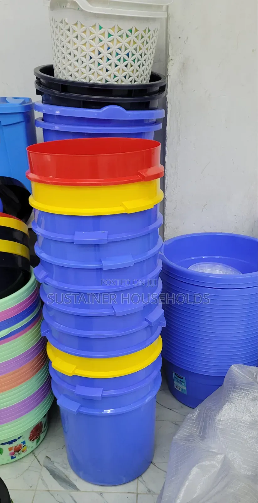 Red,Yellow and Blue Waste Bin