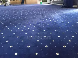Executive Blue Carpet Flooring for Corporate Workspaces
