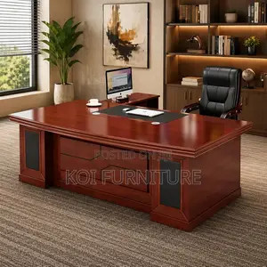 Office Desk; 1.8 Meters Mahogany Executive Premium Office Desk
