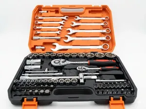 82 PCS Professional Mechanics Socket and Wrench Tool Kit Set