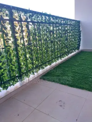 Dark Green Artificial Leaf Fence Roll Garden Privacy Decoration