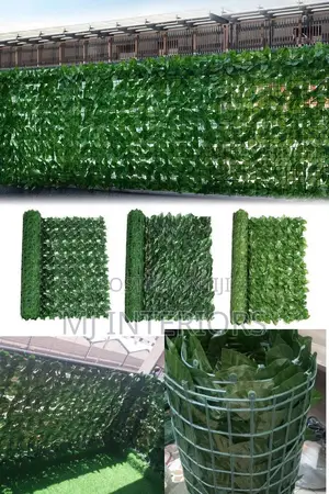 Heavy Duty Dark Green Artificial Hedge Fence Roll Privacy Panel