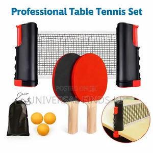 Professional Table Tennis Set – 2 Premium Rackets, 3 Balls Net