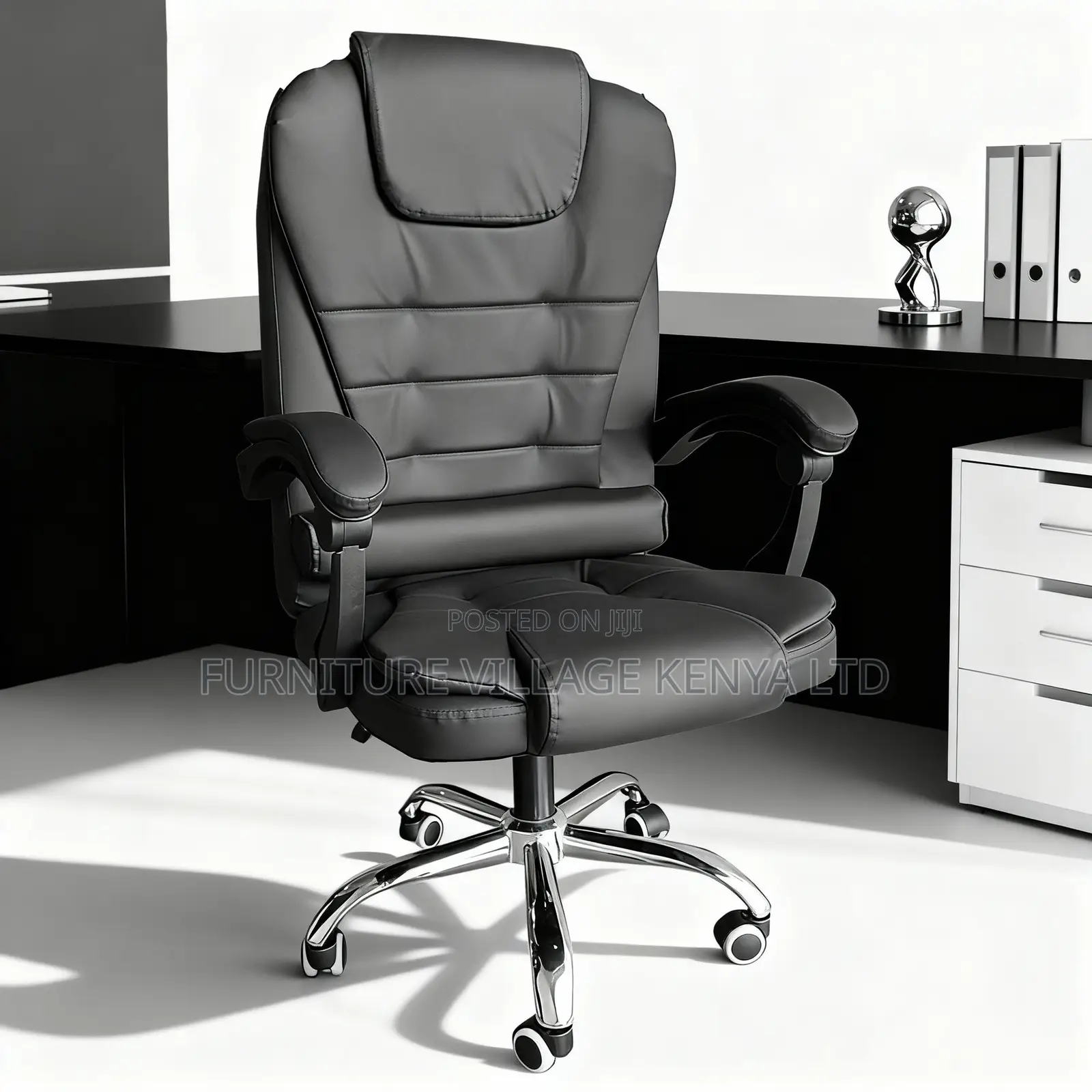 Leather Office Seat With Footrest