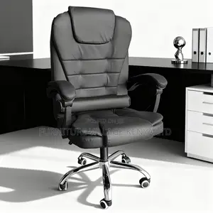 Leather Office Seat With Footrest