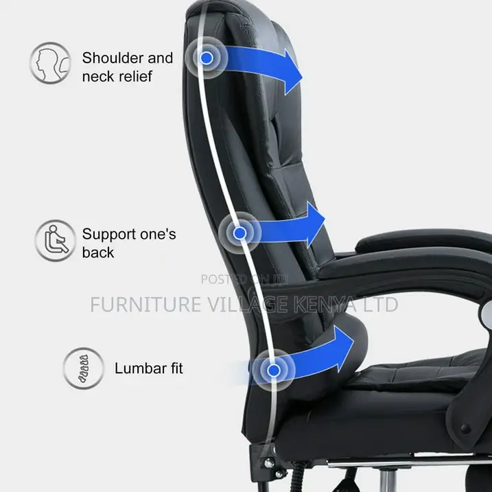 Leather Office Seat With Footrest