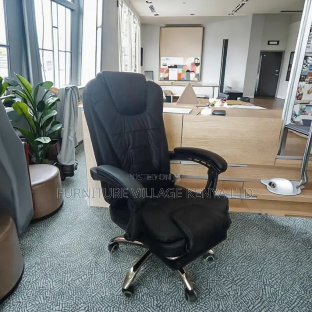 Leather Office Seat With Footrest
