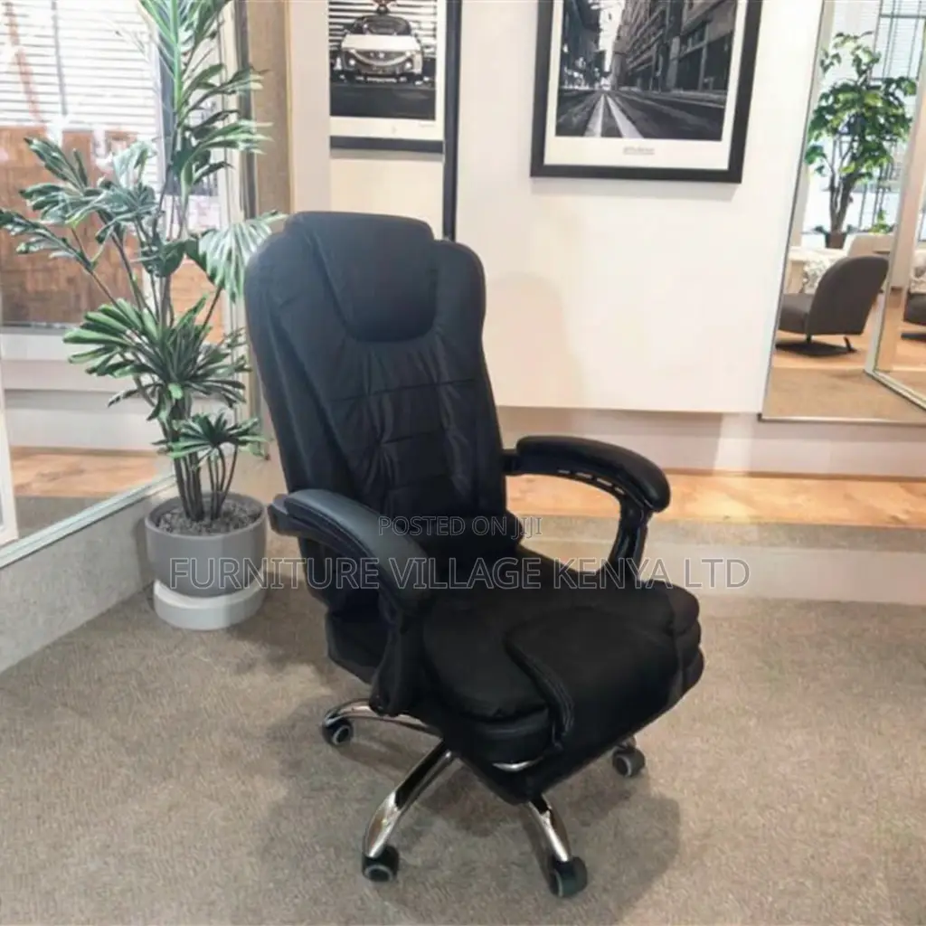 Leather Office Seat With Footrest