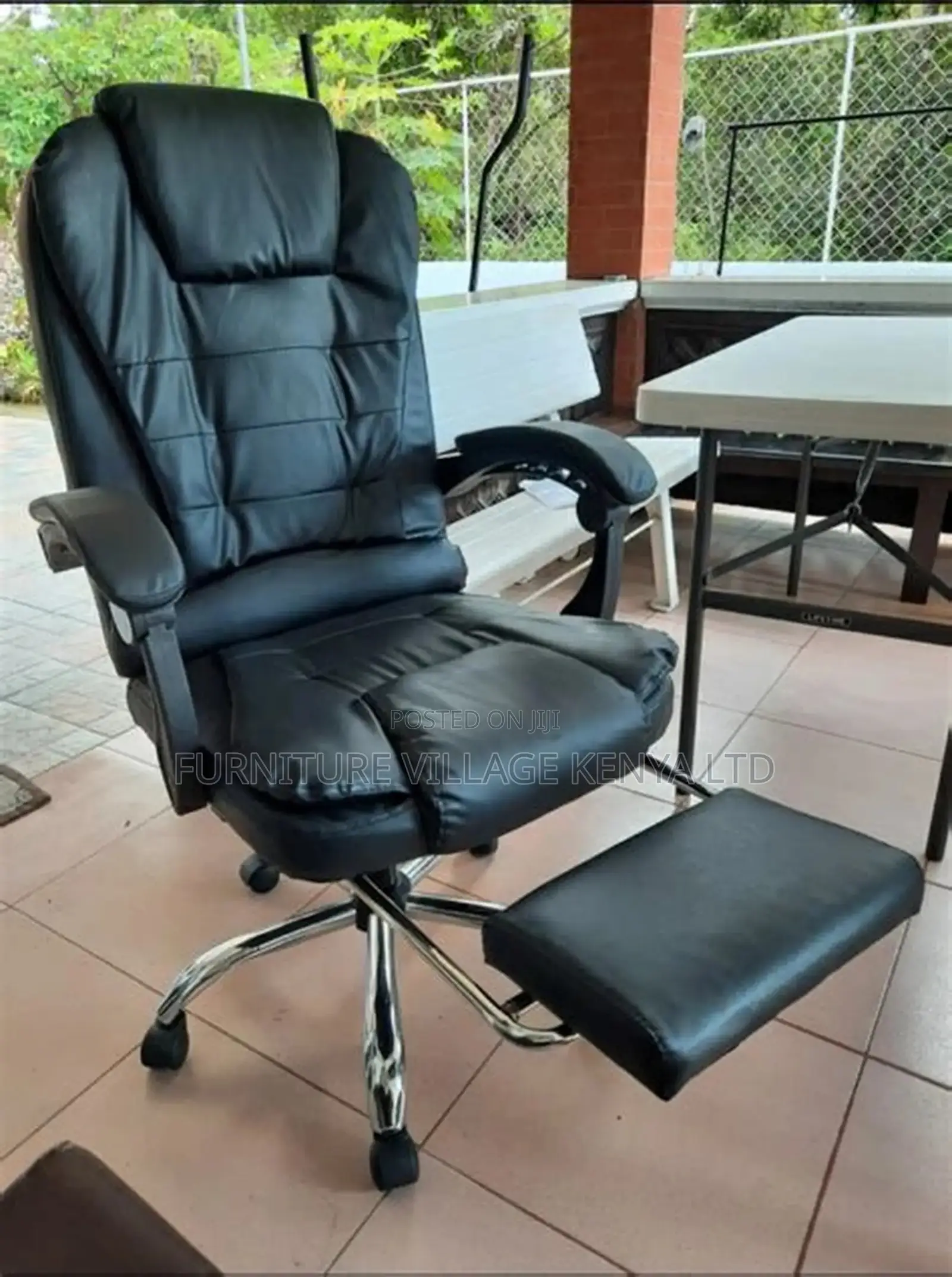 Leather Office Seat With Footrest