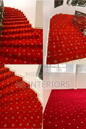 Premium Red Wall to Wall Carpet for Office Interior Upgrade