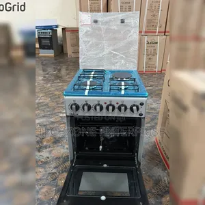 New Model Silver Olelon 3 Gas +1 Electric Cooker With Electric Oven 