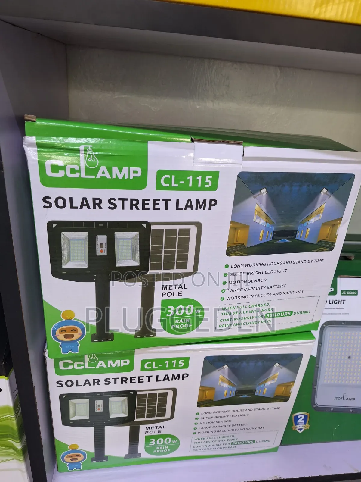 Solar Street Lamp Rated 300 Watts.