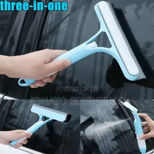 3 in 1 Window Squeegee Cleaner With Built-in Spray Bottle