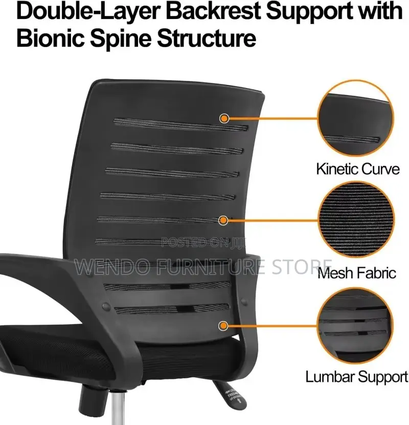 Offcie Chairs; Strong Mesh Home Office Seat With Mid Backrest