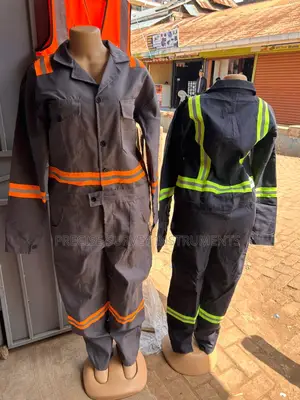 Industrial Safety Coverall With Reflective Bands
