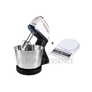 7 Speed Hand Mixer With Bowl,Egg Beater With A 10kg Kitchen Scale