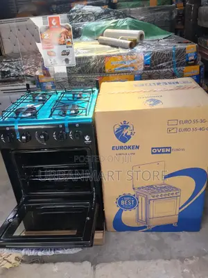 Euroken 4 Burner Full Gas Cooker With Gas Oven-50 by 55