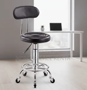 Bar Chair: Rotating Chair With Thick Cushioned Seat and Footrest