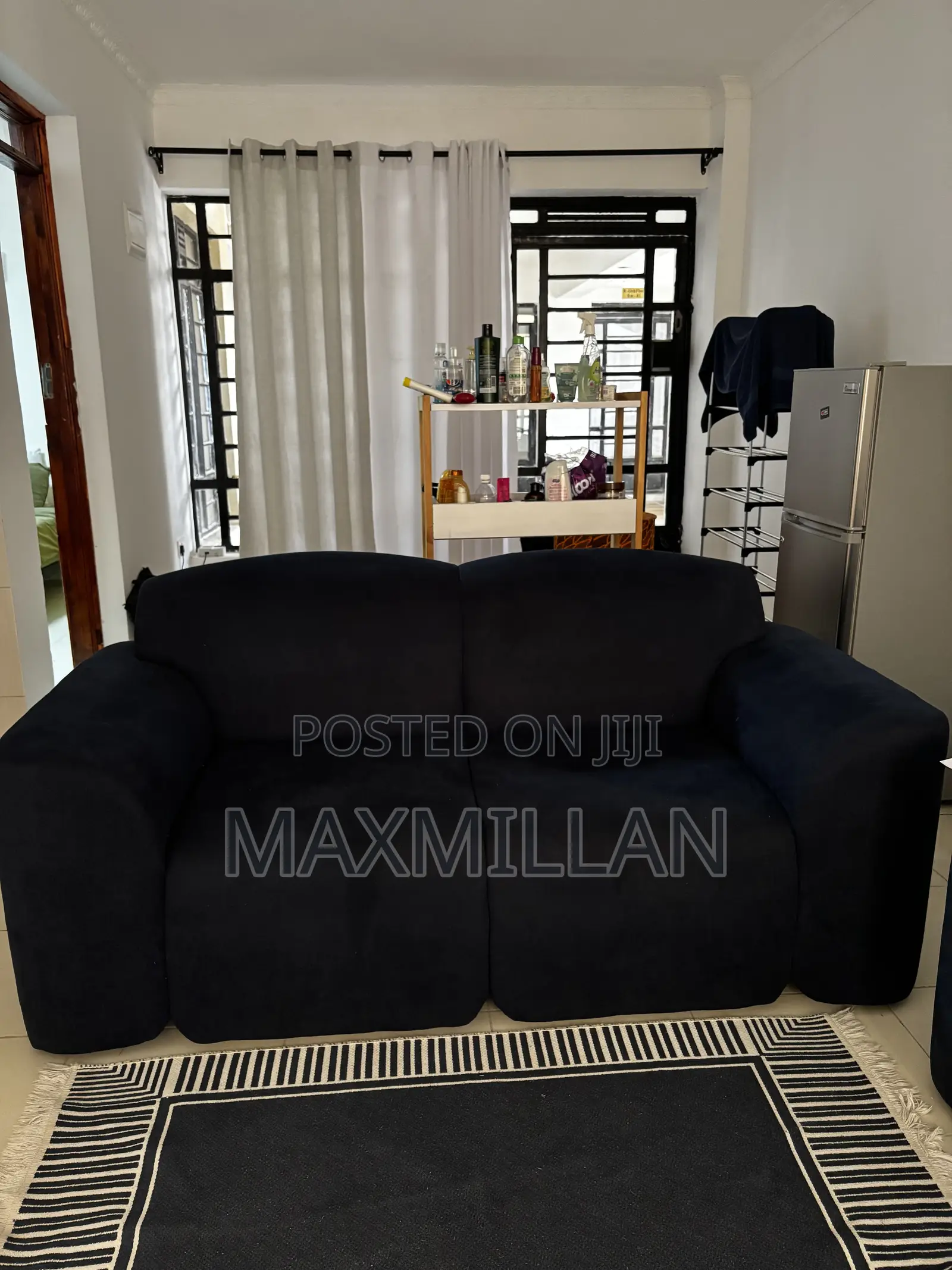 Super Comfy 2-Seater Sofa – Deep Blue (Excellent Condition)