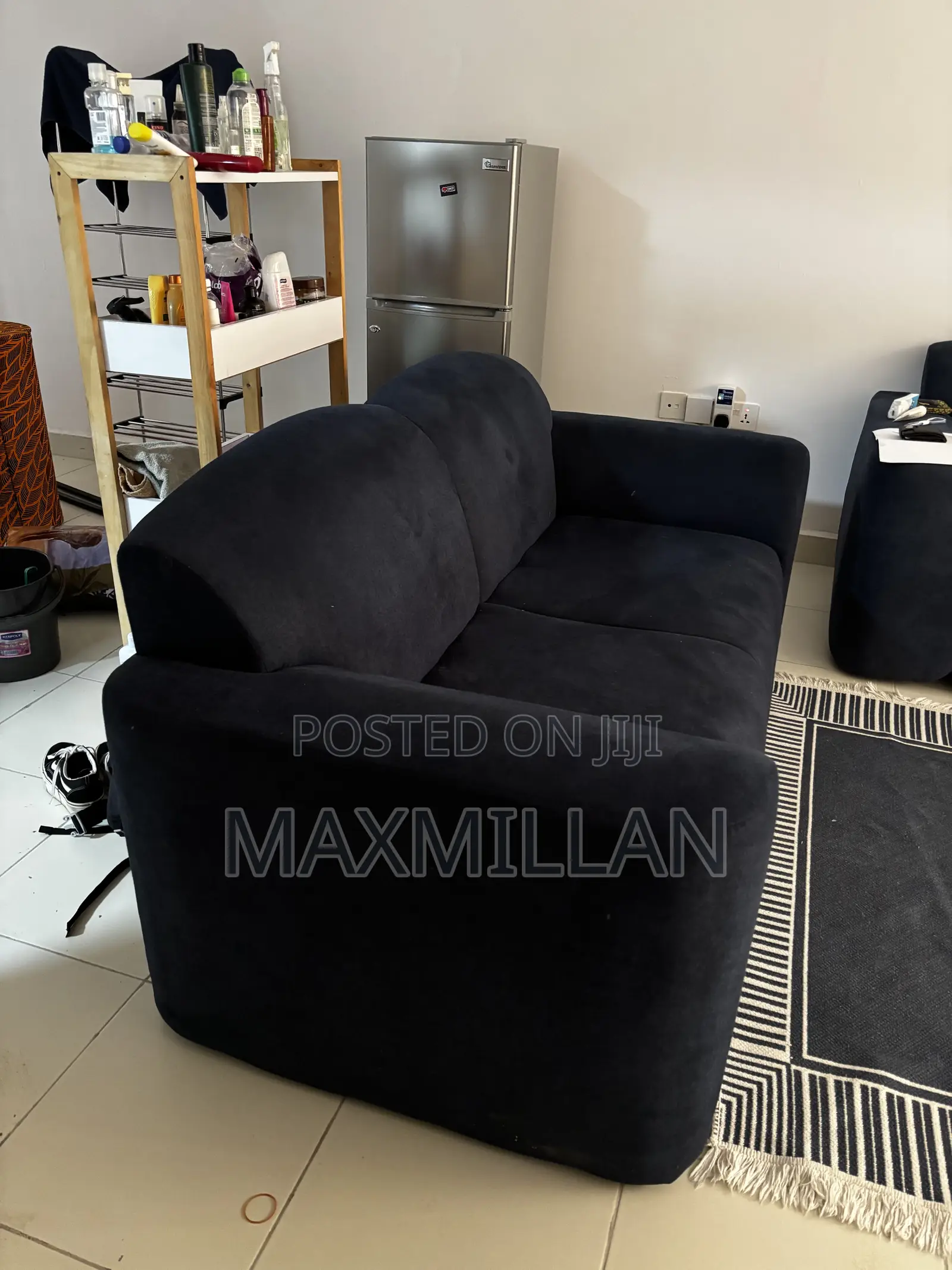 Super Comfy 2-Seater Sofa – Deep Blue (Excellent Condition)