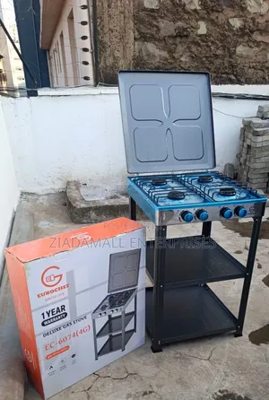 Eurochef 4-Burner Full Gas Standing Cooker,Cook More, Store More