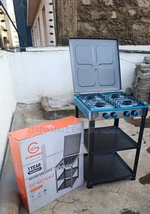 Eurochef Cooker Full Gas With Shelves,Cook More, Store More
