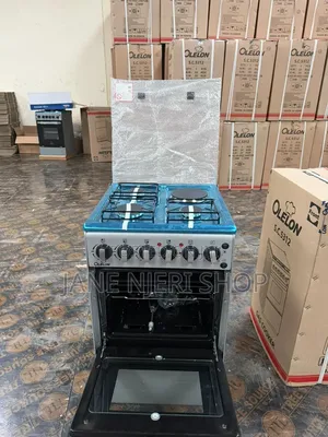 New Model Silver Olelon Free Standing 3 Gas Burner +1 Electric Cooker