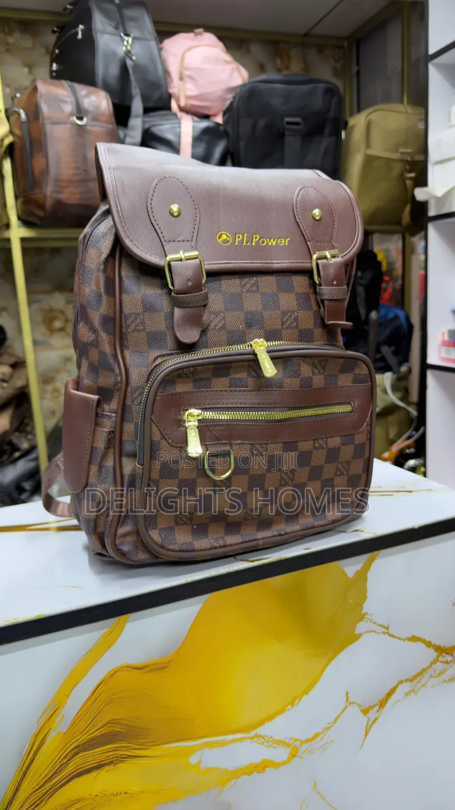 Luxury Checkerboard Backpack_yu