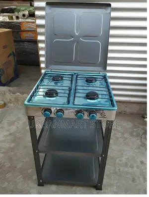Eurochef 4 Gas Burner Cooker With Storage Shelf