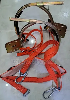 Adjustable Concrete Climbers With Fall Protection Belt