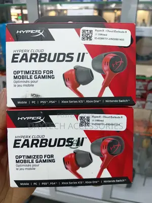 The Hyperx Cloud Earbuds Ii Wired Gaming Earbuds In Red.