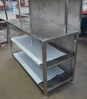 Ss 304 Stainless Dibbah 3 Shelves Working Tables