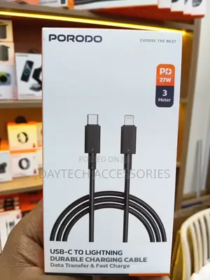Porodo Usb-C to Lightning Durable Charging Cable 3m