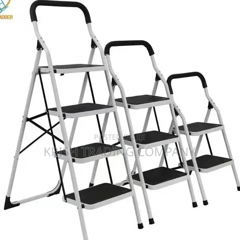 White Step Ladder 2/3/4/5/6 Steps Foldable Heavy Duty