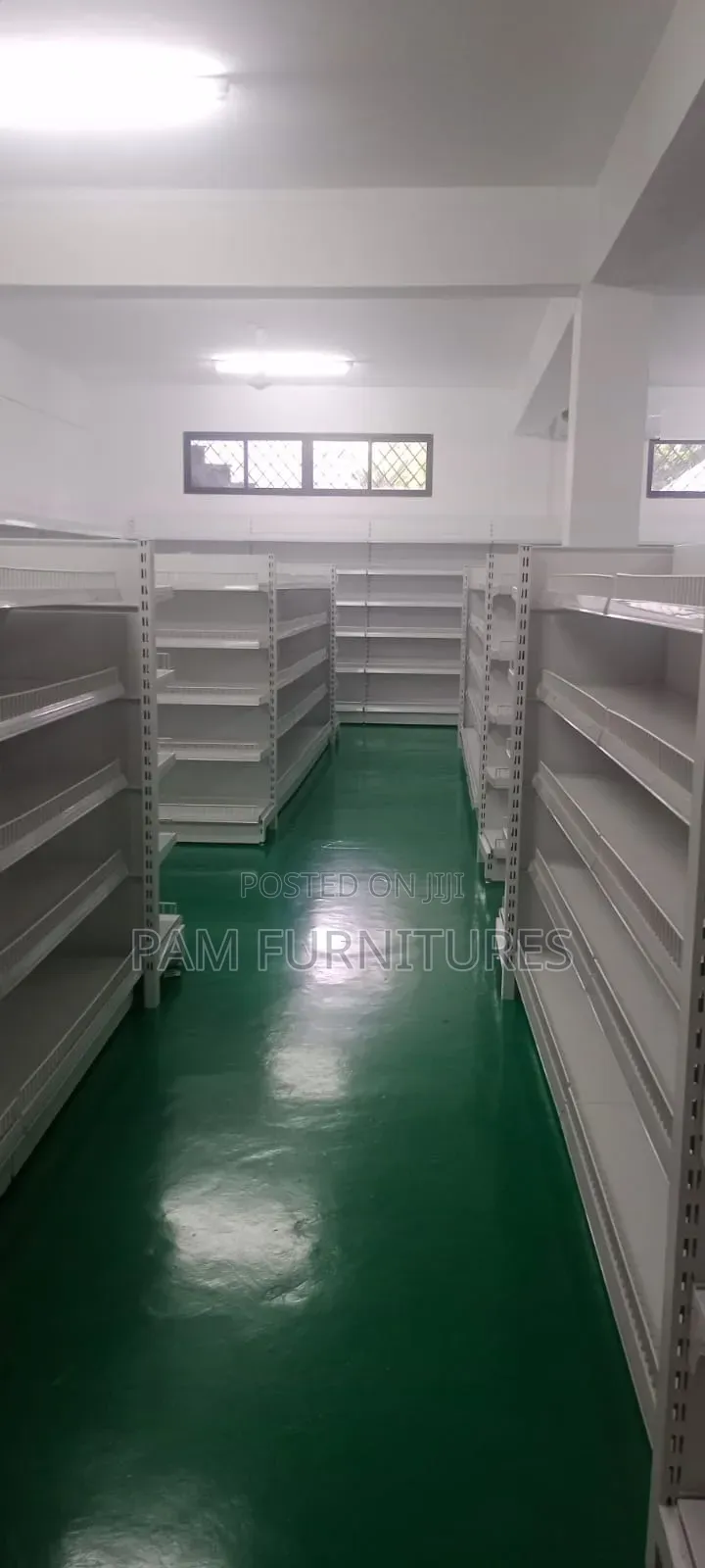 Spacious Metalic Shelves
