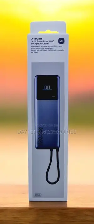 Xiaomi 165w Power Bank 10000 (Integrated Cable) - Black