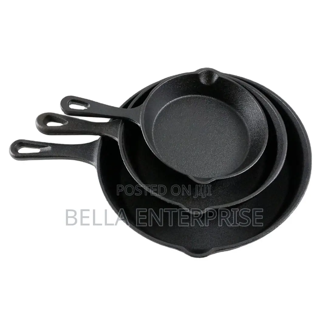 3pcs Non-Stick Cast Iron Pan Set