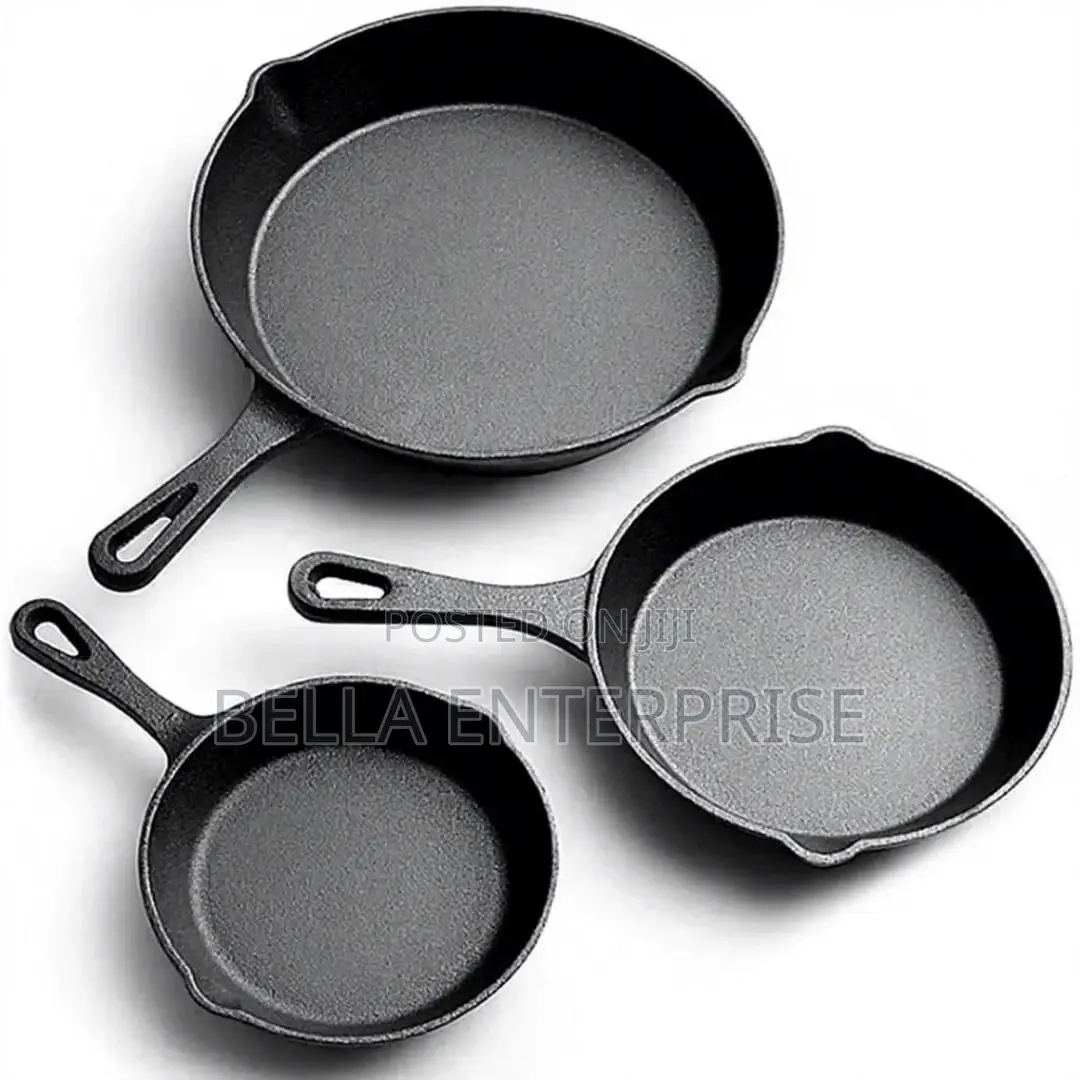 3pcs Non-Stick Cast Iron Pan Set