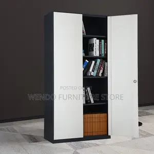 Office Cabinet; Two Doors Steel Adjustable Shelves Cabinet