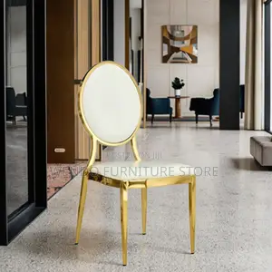 Home Chairs; Leather Classic Wedding Golden Chairs