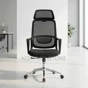 Office Chair : Black Halley High Back Ergonomic Office Chair