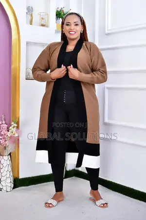 Free-Size Long Knit Kimono Sweater/Cardigan